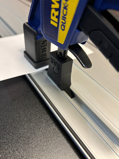 Irwin Quick Grip Clamp Adaptor to fit Metabo Guide Rail with Riser block- Works with the thinnest of materials - Pair 2x