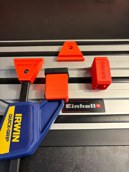 Irwin Quick Grip Clamp Adaptor to fit Einhell Guide Rail with Riser block- Works with the thinnest of materials - Pair 2x