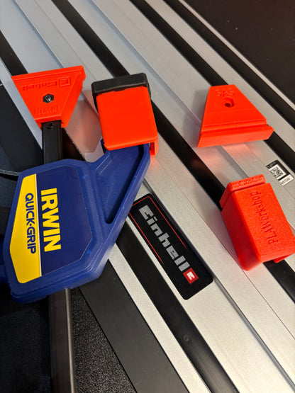 Irwin Quick Grip Clamp Adaptor to fit Einhell Guide Rail with Riser block- Works with the thinnest of materials - Pair 2x