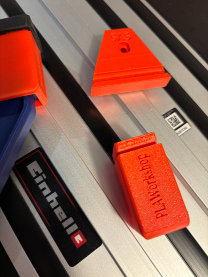 Irwin Quick Grip Clamp Adaptor to fit Einhell Guide Rail with Riser block- Works with the thinnest of materials - Pair 2x