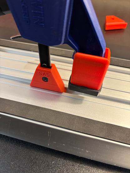 Irwin Quick Grip Clamp Adaptor to fit Einhell Guide Rail with Riser block- Works with the thinnest of materials - Pair 2x