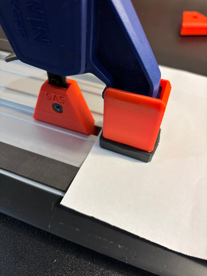 Irwin Quick Grip Clamp Adaptor to fit Einhell Guide Rail with Riser block- Works with the thinnest of materials - Pair 2x