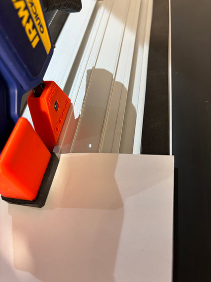 Irwin Quick Grip Clamp Adaptor to fit Einhell Guide Rail with Riser block- Works with the thinnest of materials - Pair 2x