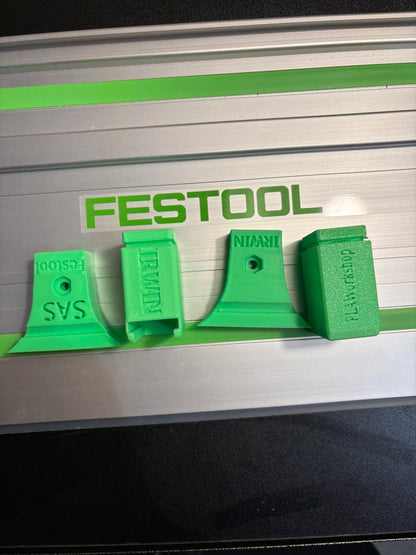 Irwin Quick Grip Clamp Adaptor to fit Festool Guide Rail with Riser block- Works with the thinnest of materials - Pair 2x