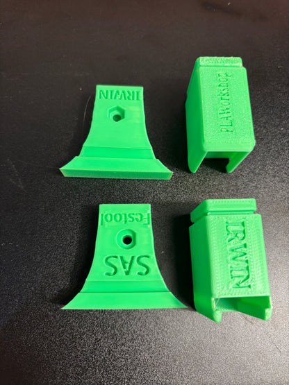 Irwin Quick Grip Clamp Adaptor to fit Festool Guide Rail with Riser block- Works with the thinnest of materials - Pair 2x