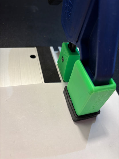 Irwin Quick Grip Clamp Adaptor to fit Festool Guide Rail with Riser block- Works with the thinnest of materials - Pair 2x