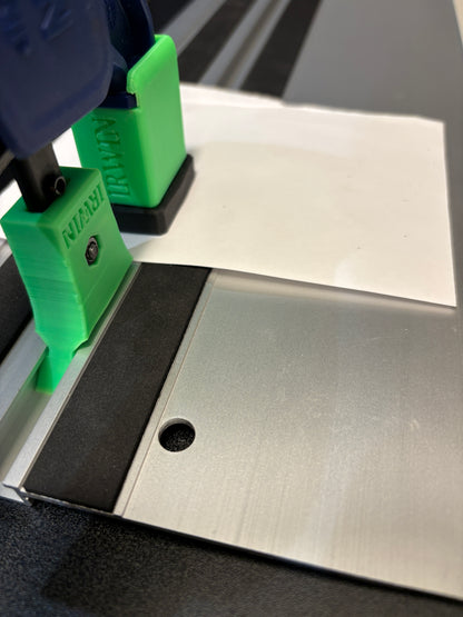 Irwin Quick Grip Clamp Adaptor to fit Festool Guide Rail with Riser block- Works with the thinnest of materials - Pair 2x