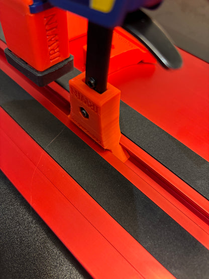 Irwin Quick Grip Clamp Adaptor to fit Milwaukee Guide Rail with Riser block- Works with the thinnest of materials - Pair 2x