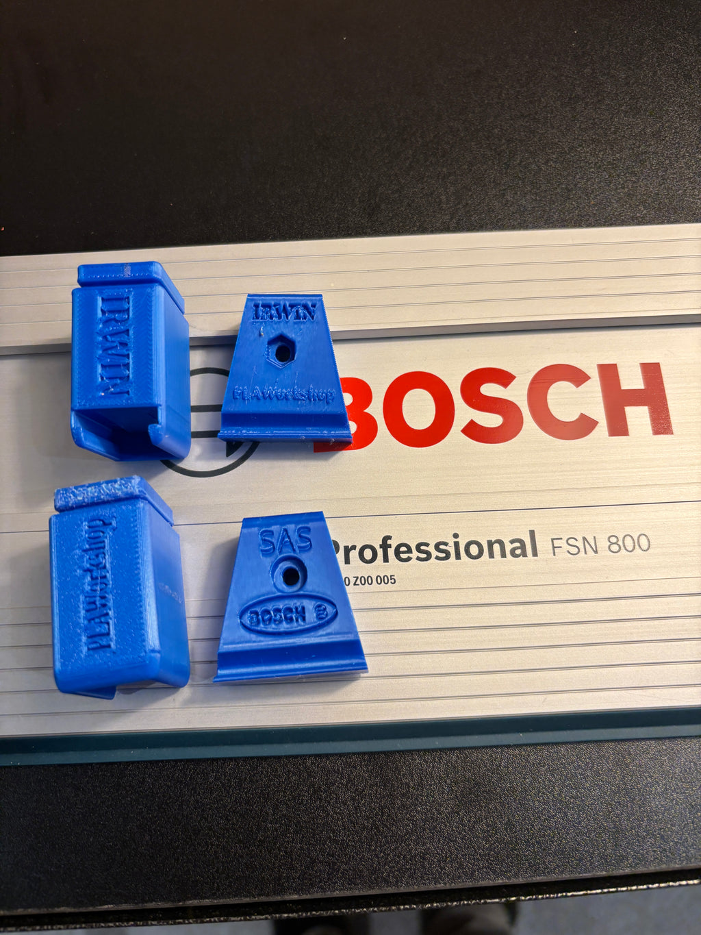 Irwin Quick Grip Clamp Adaptor to fit Bosch Guide Rail with Riser block- Works with the thinnest of materials - Pair 2x