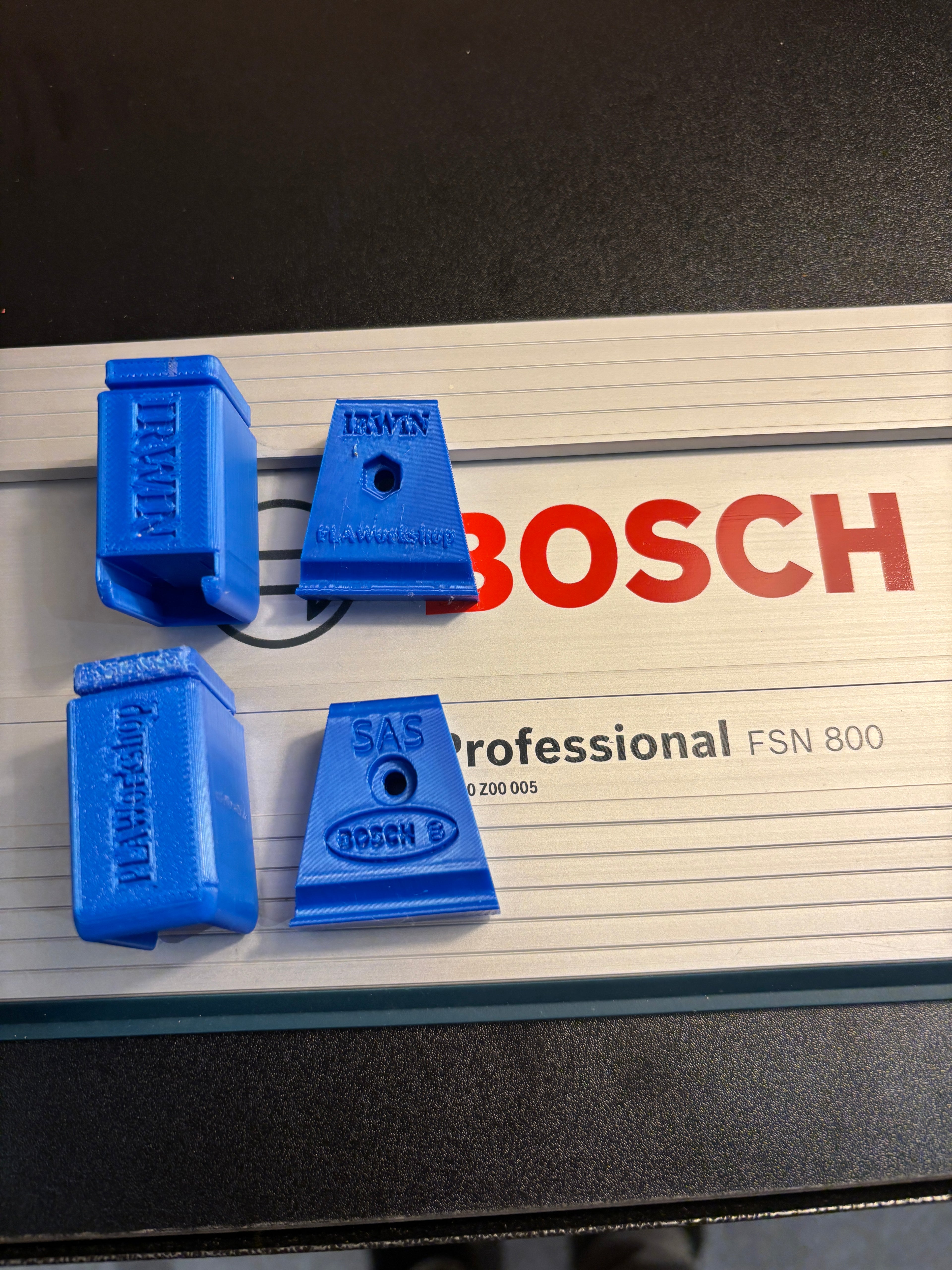 Irwin Quick Grip Clamp Adaptor to fit Bosch Guide Rail with Riser block- Works with the thinnest of materials - Pair 2x