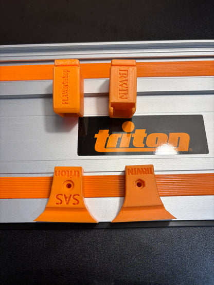 Irwin Quick Grip Clamp Adaptor to fit Triton Guide Rail with Riser block- Works with the thinnest of materials - Pair 2x