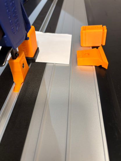 Irwin Quick Grip Clamp Adaptor to fit Triton Guide Rail with Riser block- Works with the thinnest of materials - Pair 2x