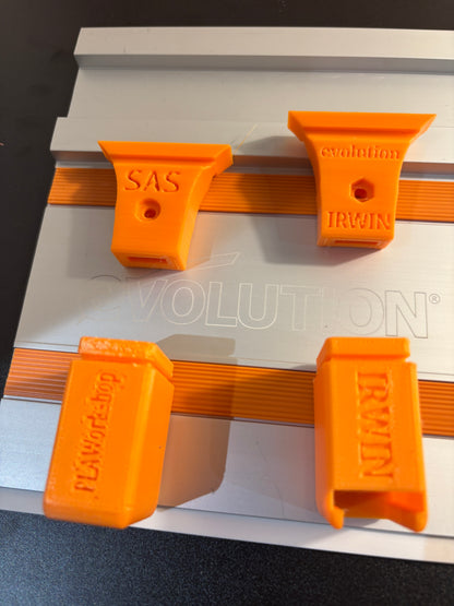 Irwin Quick Grip Clamp Adaptor to fit Evolution Guide Rail with Riser block- Works with the thinnest of materials - Pair 2x