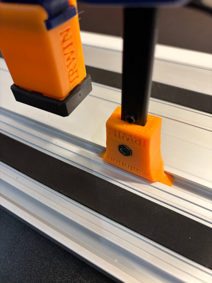 Irwin Quick Grip Clamp Adaptor to fit Evolution Guide Rail with Riser block- Works with the thinnest of materials - Pair 2x