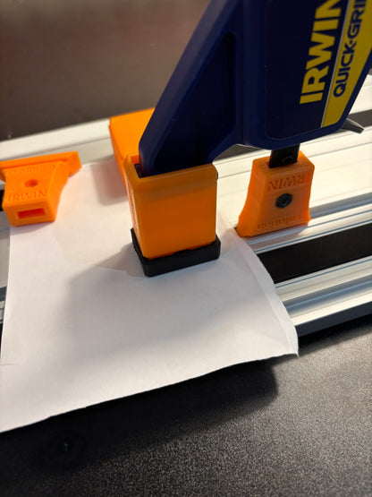 Irwin Quick Grip Clamp Adaptor to fit Evolution Guide Rail with Riser block- Works with the thinnest of materials - Pair 2x