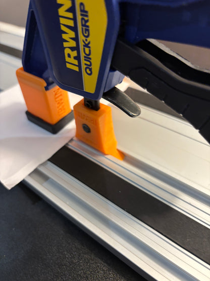Irwin Quick Grip Clamp Adaptor to fit Evolution Guide Rail with Riser block- Works with the thinnest of materials - Pair 2x