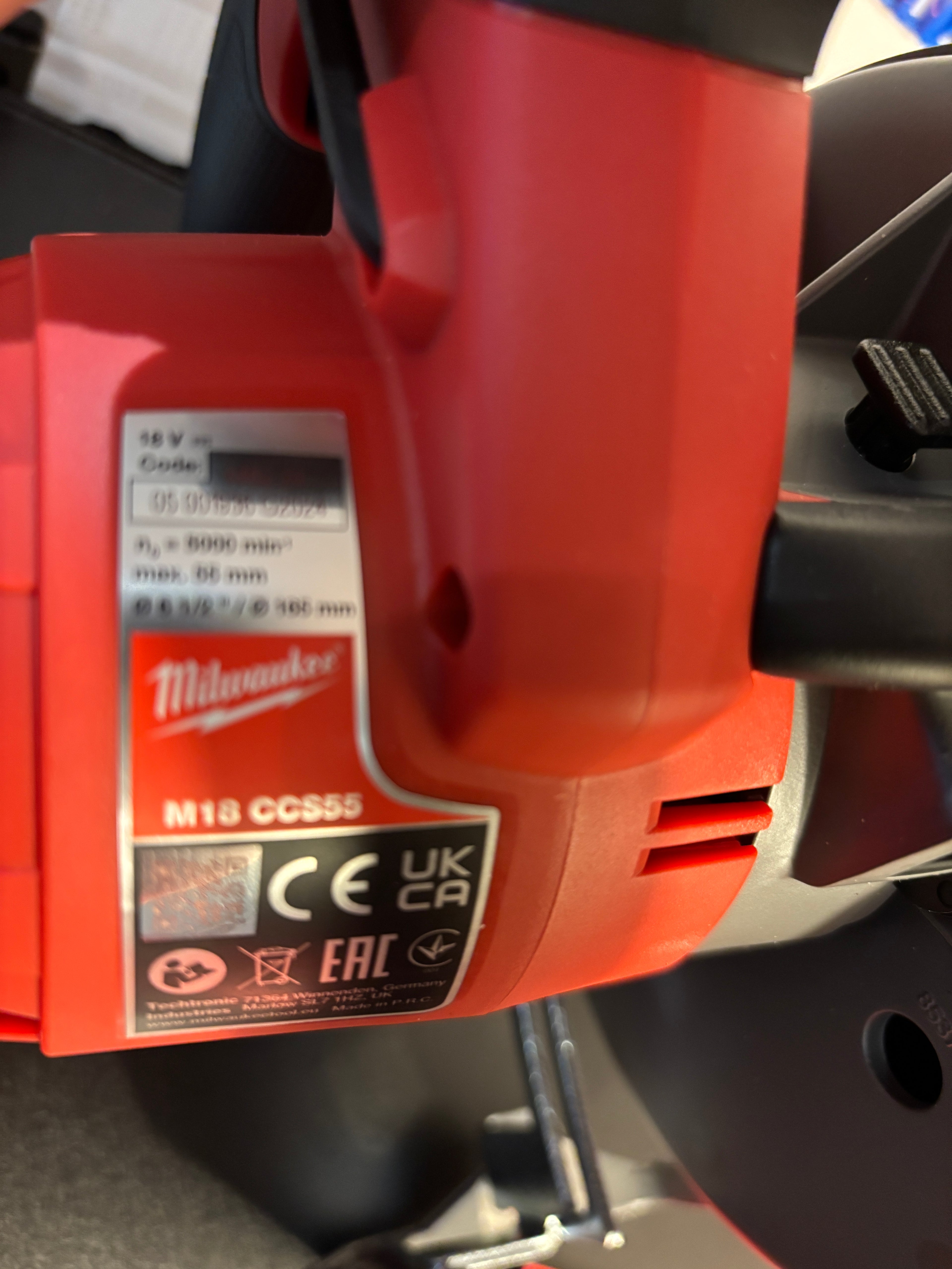 Milwaukee M18 CCS55 Adaptor base / Skid plate for Circular Saw to fit Milwaukee Guide rail