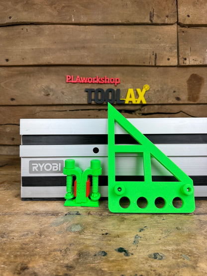 TOOLAX Track Saw Bundle for ryobi G-Clamp All-In-One + 45&90 Degree Angle Guide Rail Stop