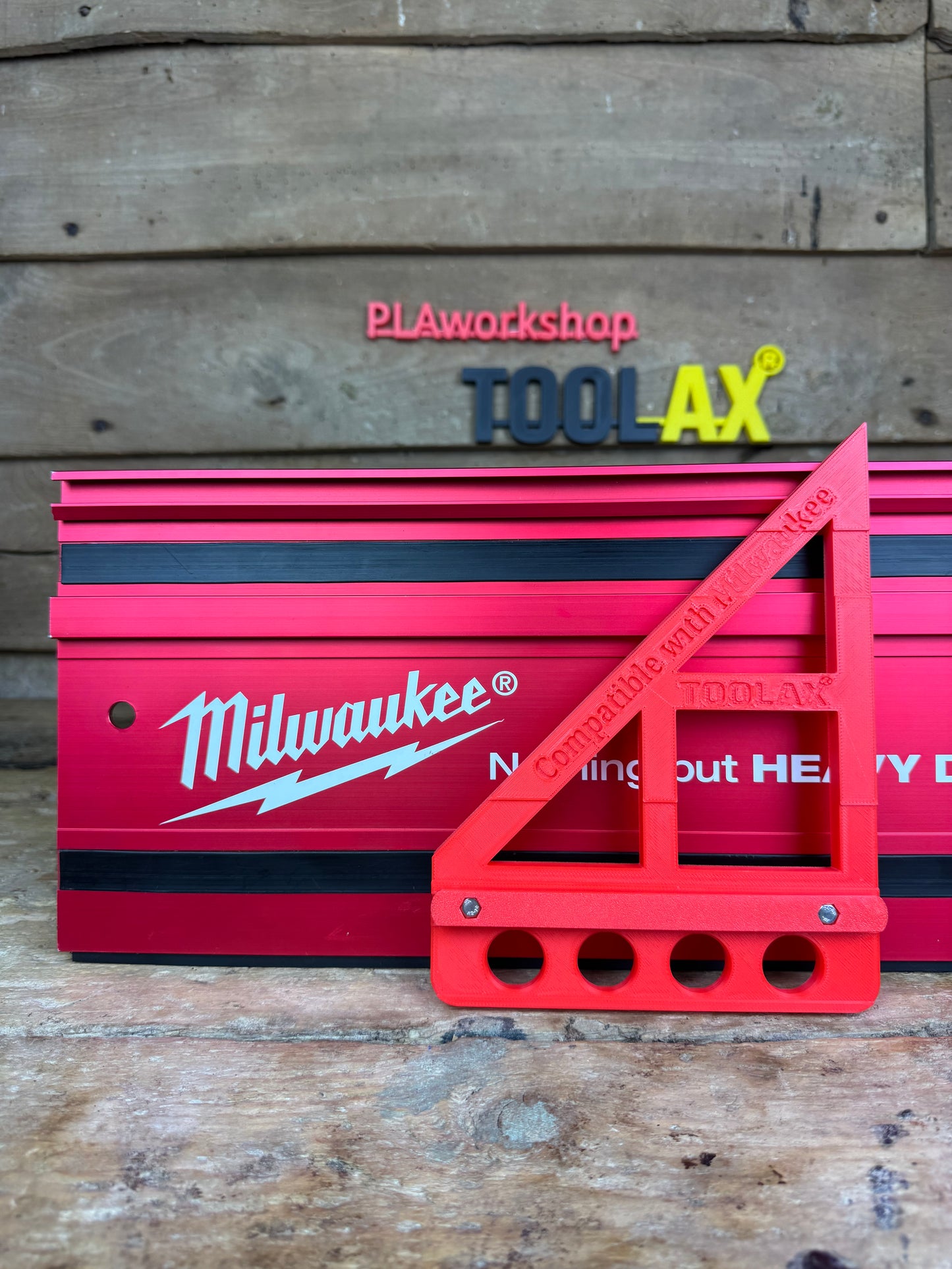 TOOLAX Large Guide Rail Square with 45 & 90 Degree Stops to fit Milwaukee Rail