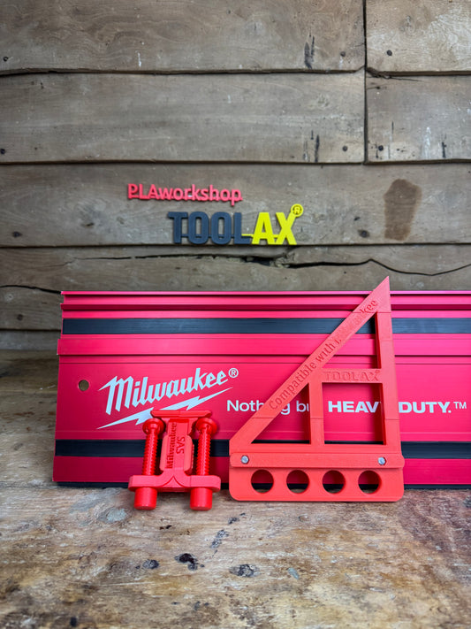 TOOLAX Track Saw Bundle for Milwaukee G-Clamp All-In-One + 45&90 Degree Angle Guide Rail Stop
