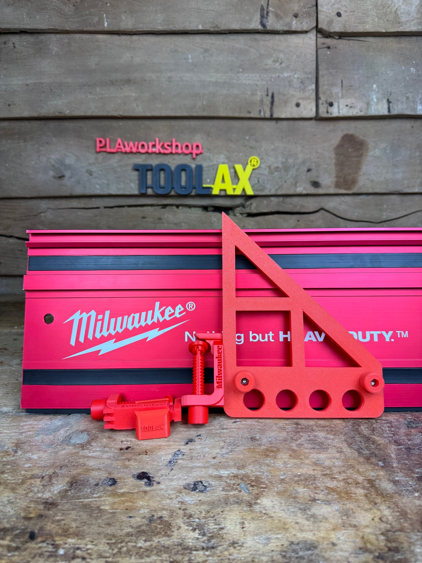 TOOLAX Track Saw Bundle for Milwaukee G-Clamp All-In-One + 45&90 Degree Angle Guide Rail Stop