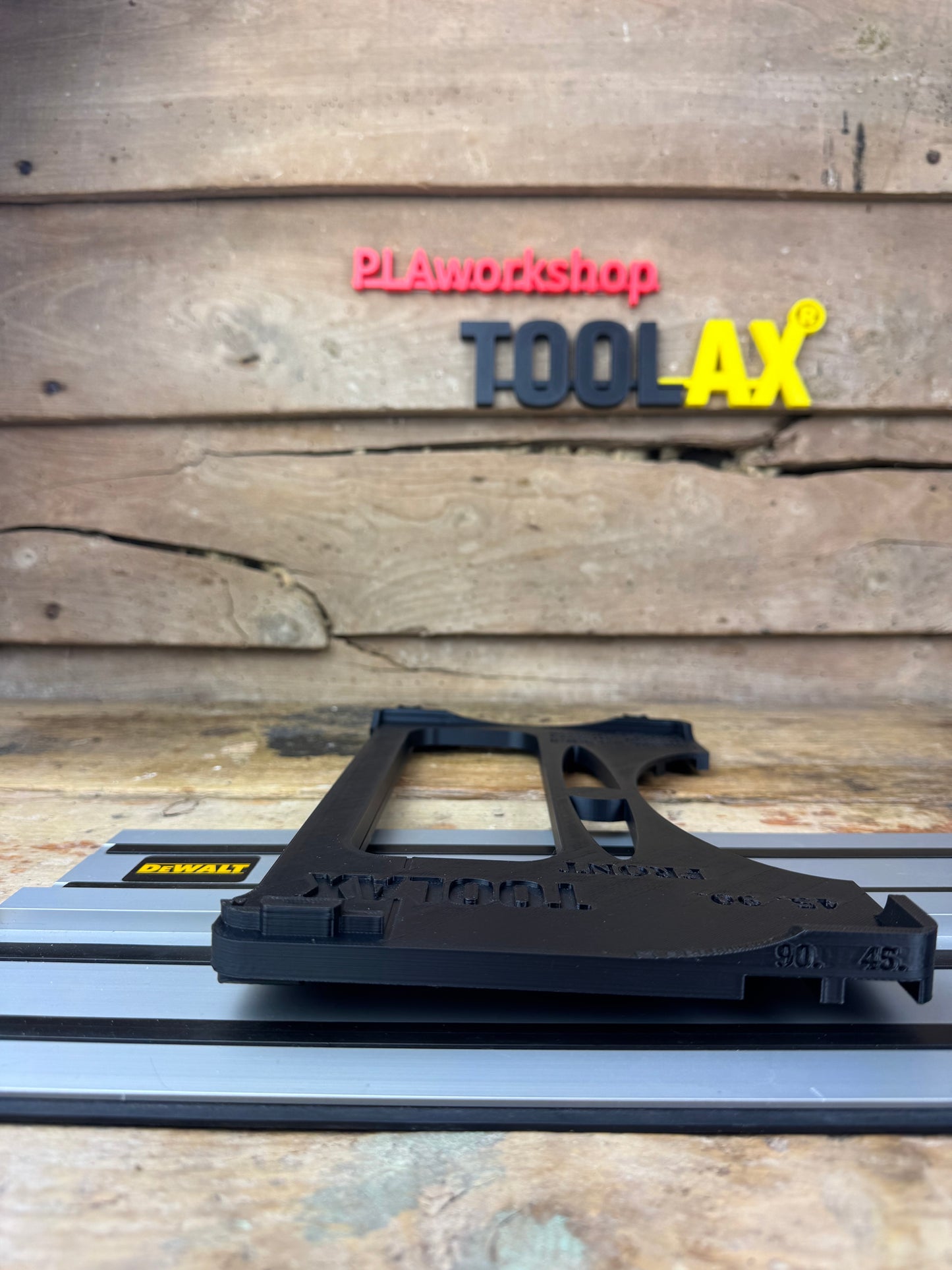 TOOLAX Guide Rail Adapter Base – Cut Perfect 45° & 90° Angles compatible with Dewalt Circular Saws (DCS570, DWE575, DCS575, DCS578, DCS573) – for Dewalt Guide Rails