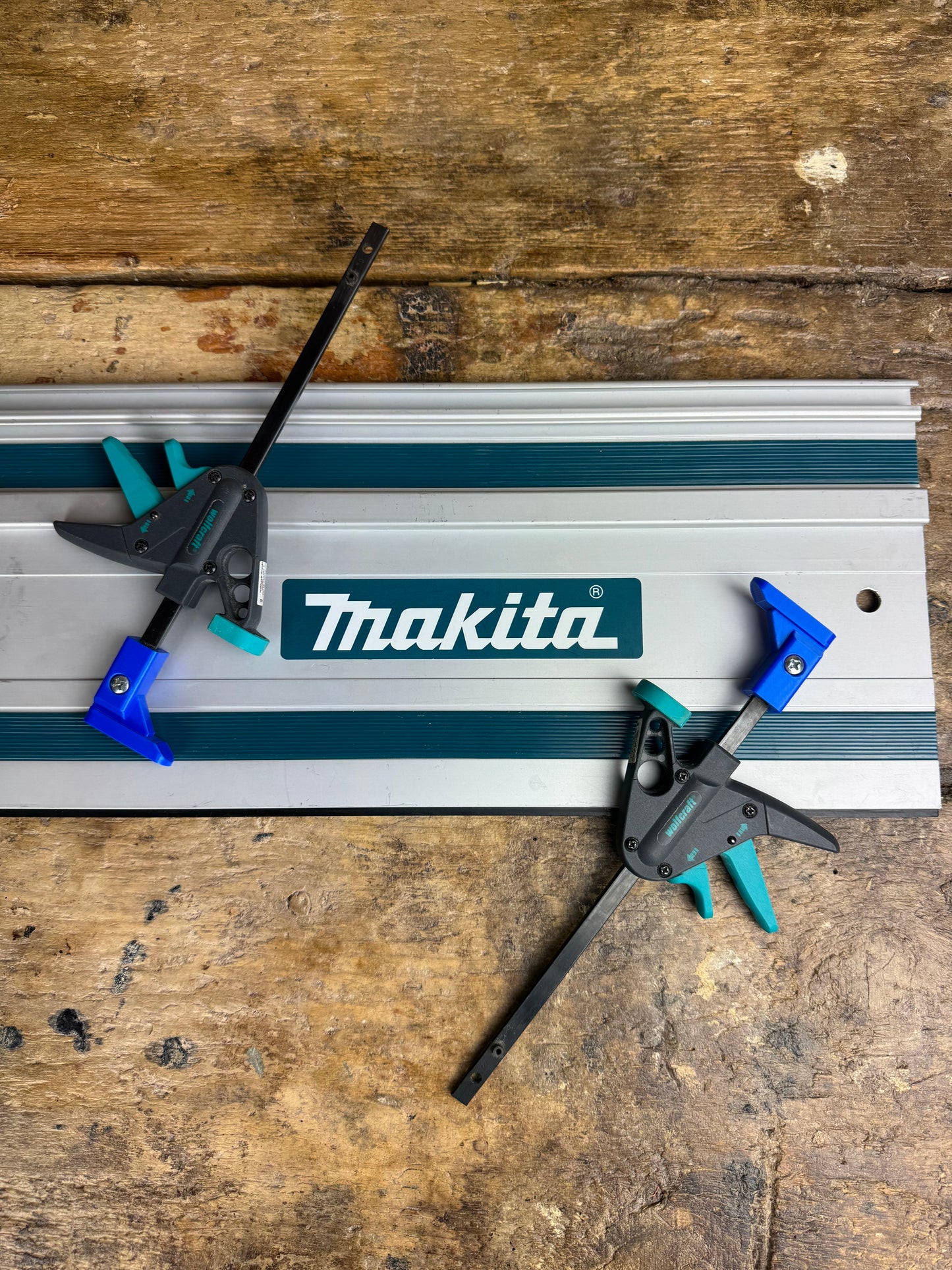 TOOLAX clamp feet pair for Wolfcraft clamp compatible with Makita Guide Rail