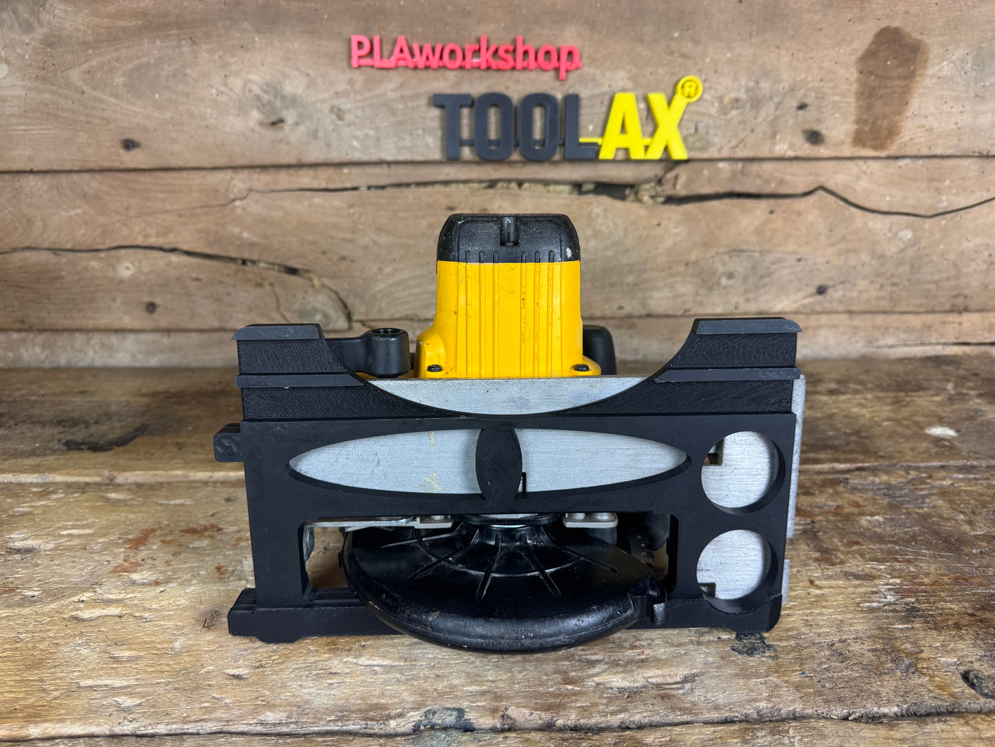 TOOLAX Guide Rail Adapter Base – Cut Perfect 45° & 90° Angles compatible with Dewalt Circular Saws DCS391 & DCS565  – for Dewalt Guide Rails