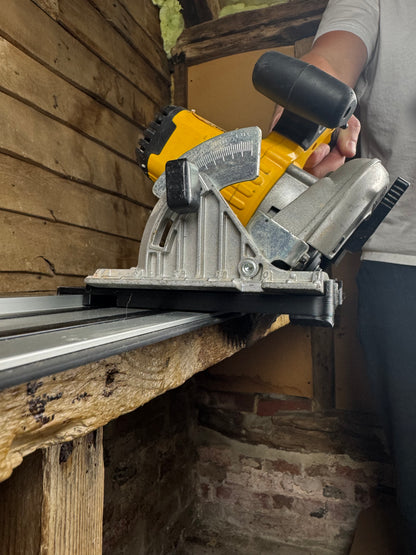 TOOLAX Guide Rail Adapter Base – Cut Perfect 45° & 90° Angles compatible with Dewalt Circular Saws DCS391 & DCS565  – for Dewalt Guide Rails