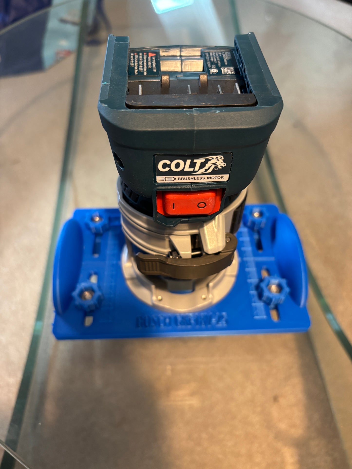 18V-25 Advanced Trim / Palm Router Base Jig compatible with Bosch