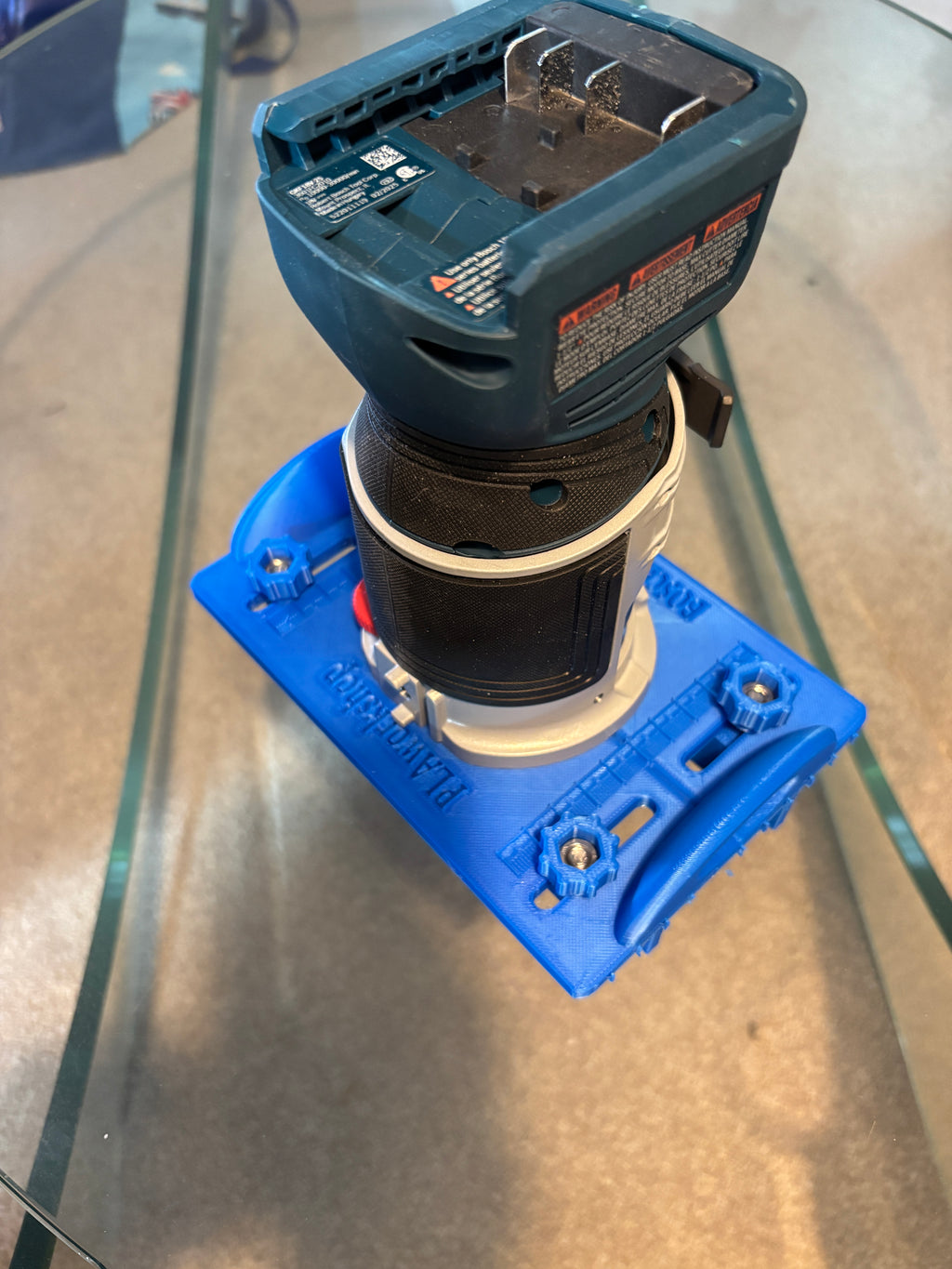 18V-25 Advanced Trim / Palm Router Base Jig compatible with Bosch