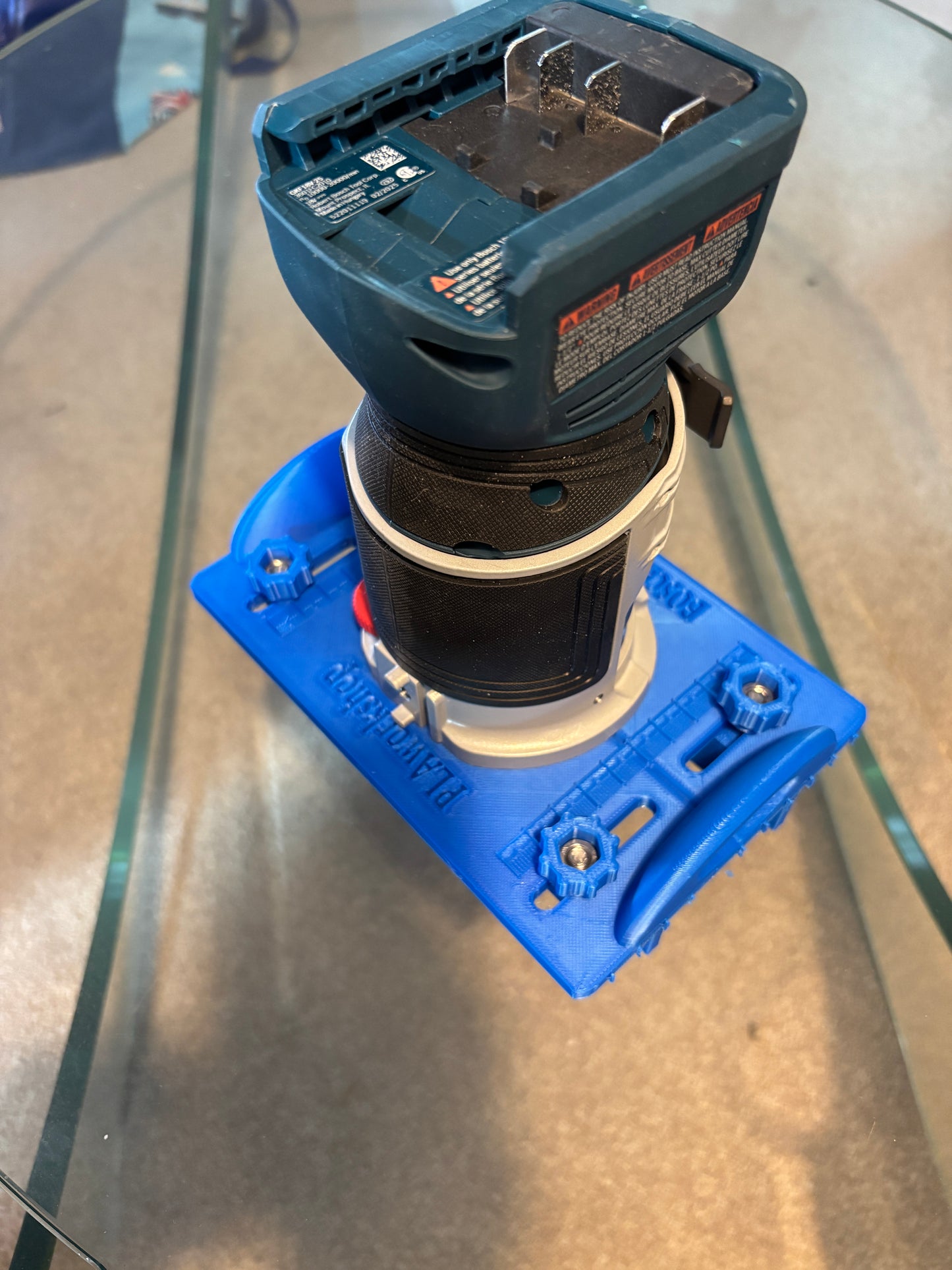 18V-25 Advanced Trim / Palm Router Base Jig compatible with Bosch