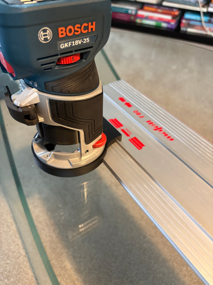 Bosch GKF 18V-25 Trim Router Plunge Base Guide Rail Adapter to Mafell Track / Guide Rail