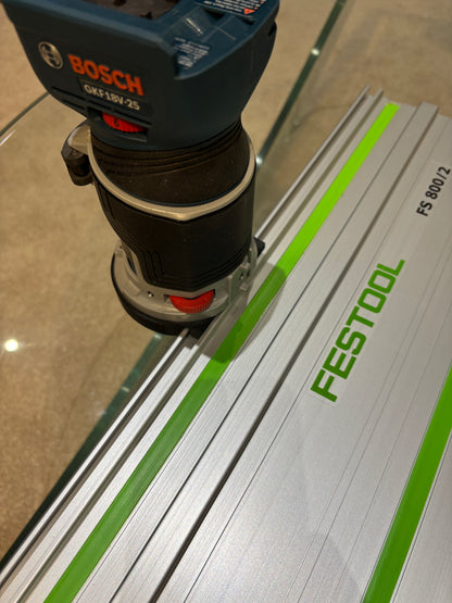 Bosch GKF 18V-25 Trim Router Plunge Base Guide Rail Adapter to Festool Track / Guide Rail