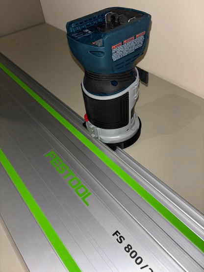 Bosch GKF 18V-25 Trim Router Plunge Base Guide Rail Adapter to Festool Track / Guide Rail