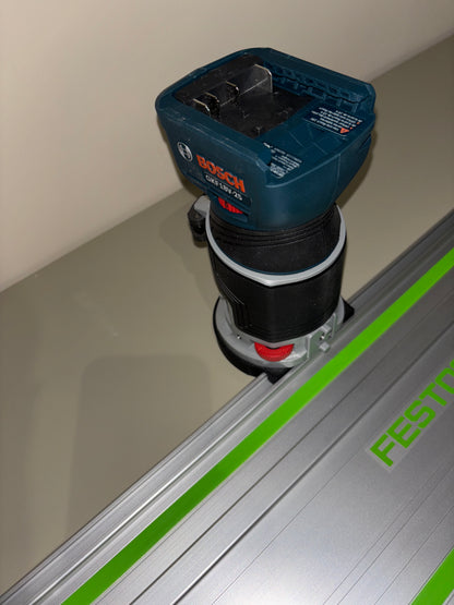 Bosch GKF 18V-25 Trim Router Plunge Base Guide Rail Adapter to Festool Track / Guide Rail