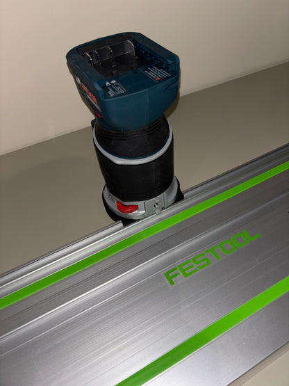 Bosch GKF 18V-25 Trim Router Plunge Base Guide Rail Adapter to Festool Track / Guide Rail