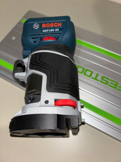 Bosch GKF 18V-25 Trim Router Plunge Base Guide Rail Adapter to Festool Track / Guide Rail