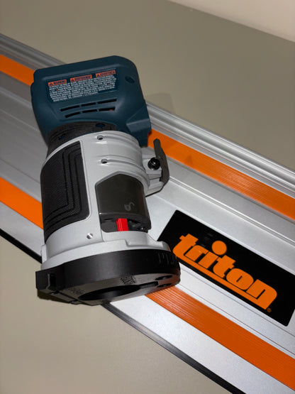 Bosch GKF 18V-25 Advanced Trim Router Plunge Base Guide Rail Adapter to Triton Track / Guide Rail