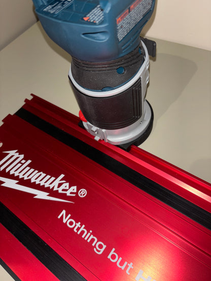 Bosch GKF 18V-25 Trim Router Plunge Base Guide Rail Adapter to Milwaukee Track / Guide Rail