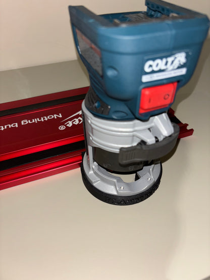 Bosch GKF 18V-25 Trim Router Plunge Base Guide Rail Adapter to Milwaukee Track / Guide Rail