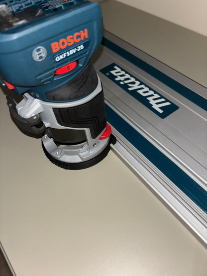 Bosch GKF 18V-25 Advanced Trim Router Plunge Base Guide Rail Adapter to Makita Track / Guide Rail