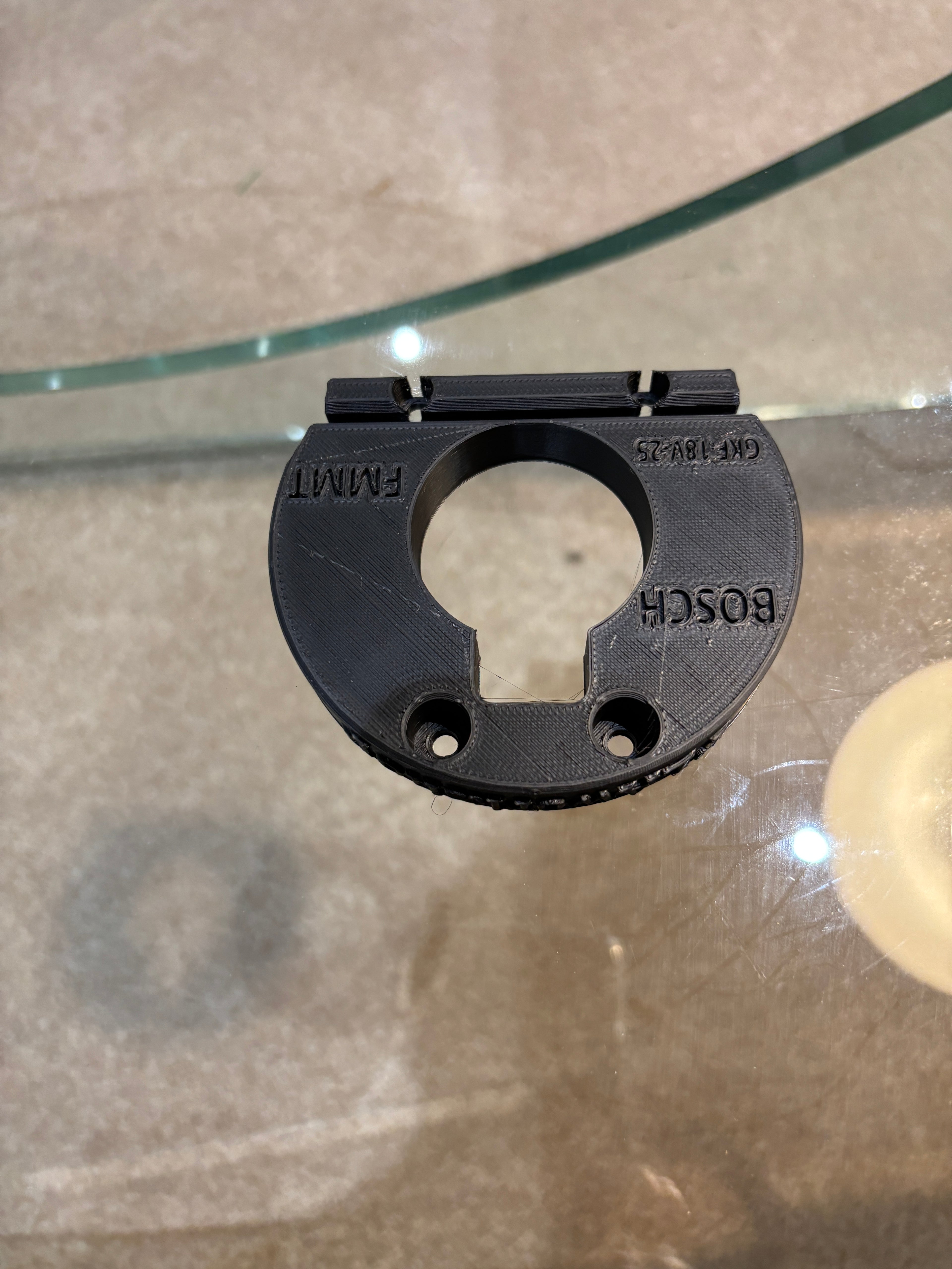Bosch GKF 18V-25 Trim Router Plunge Base Guide Rail Adapter to Milwaukee Track / Guide Rail