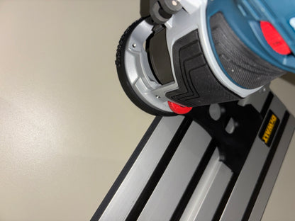 Bosch GKF 18V-25 Trim Router Plunge Base Guide Rail Adapter to Dewalt Track / Guide Rail