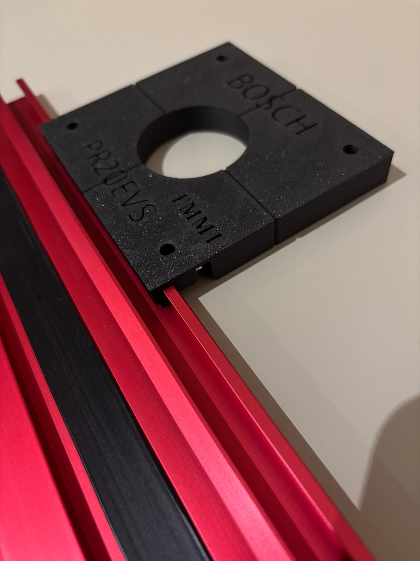 Bosch PR20EVS Trim Router Plunge Base Guide Rail Adapter to Milwaukee Track / Guide Rail