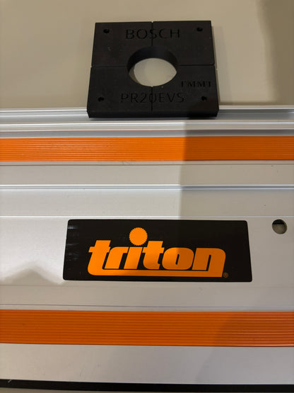 Bosch PR20EVS Trim Router Plunge Base Guide Rail Adapter to Triton Track / Guide Rail