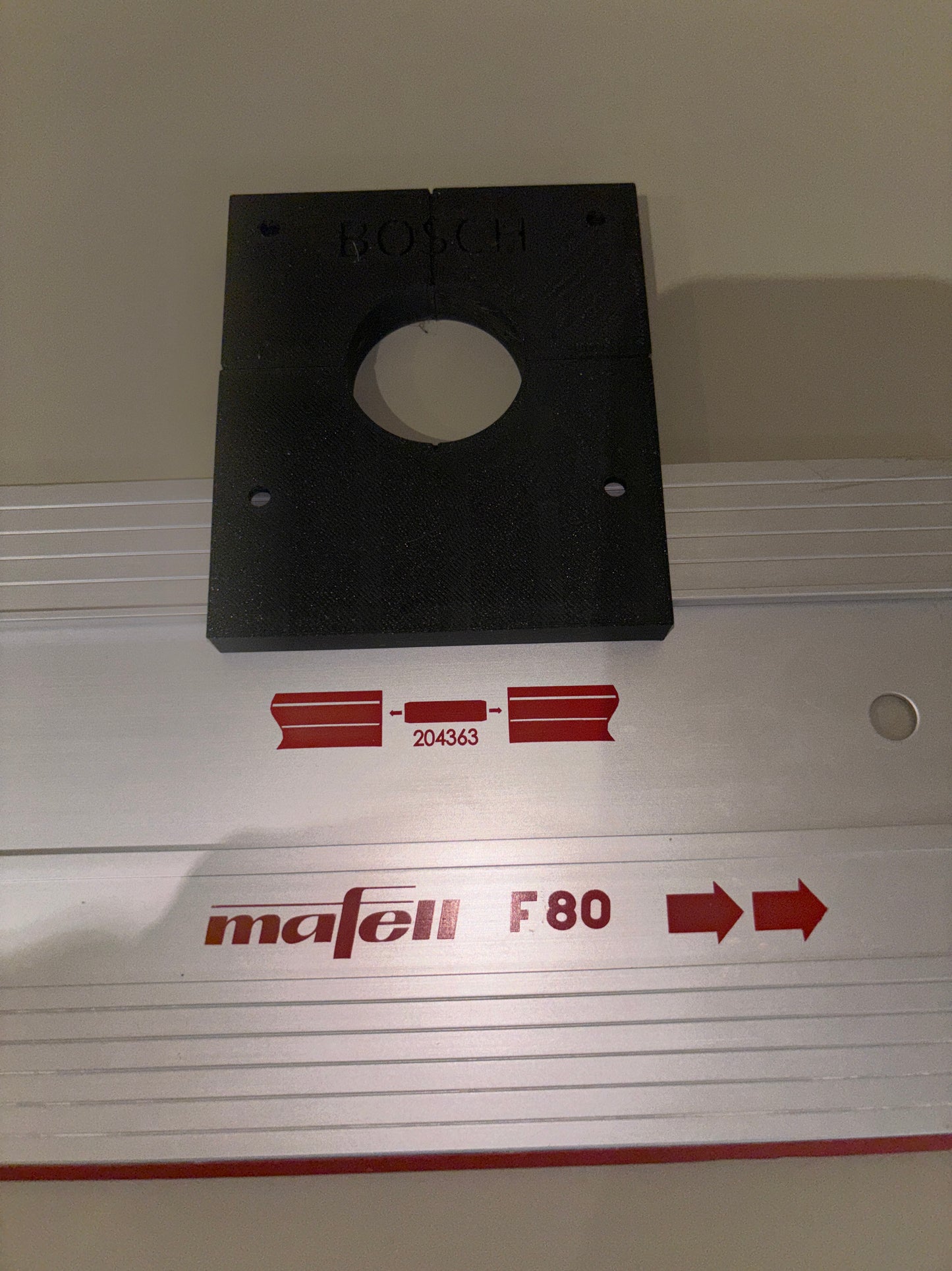 Bosch PR20EVS Trim Router Plunge Base Guide Rail Adapter to Mafell Track / Guide Rail