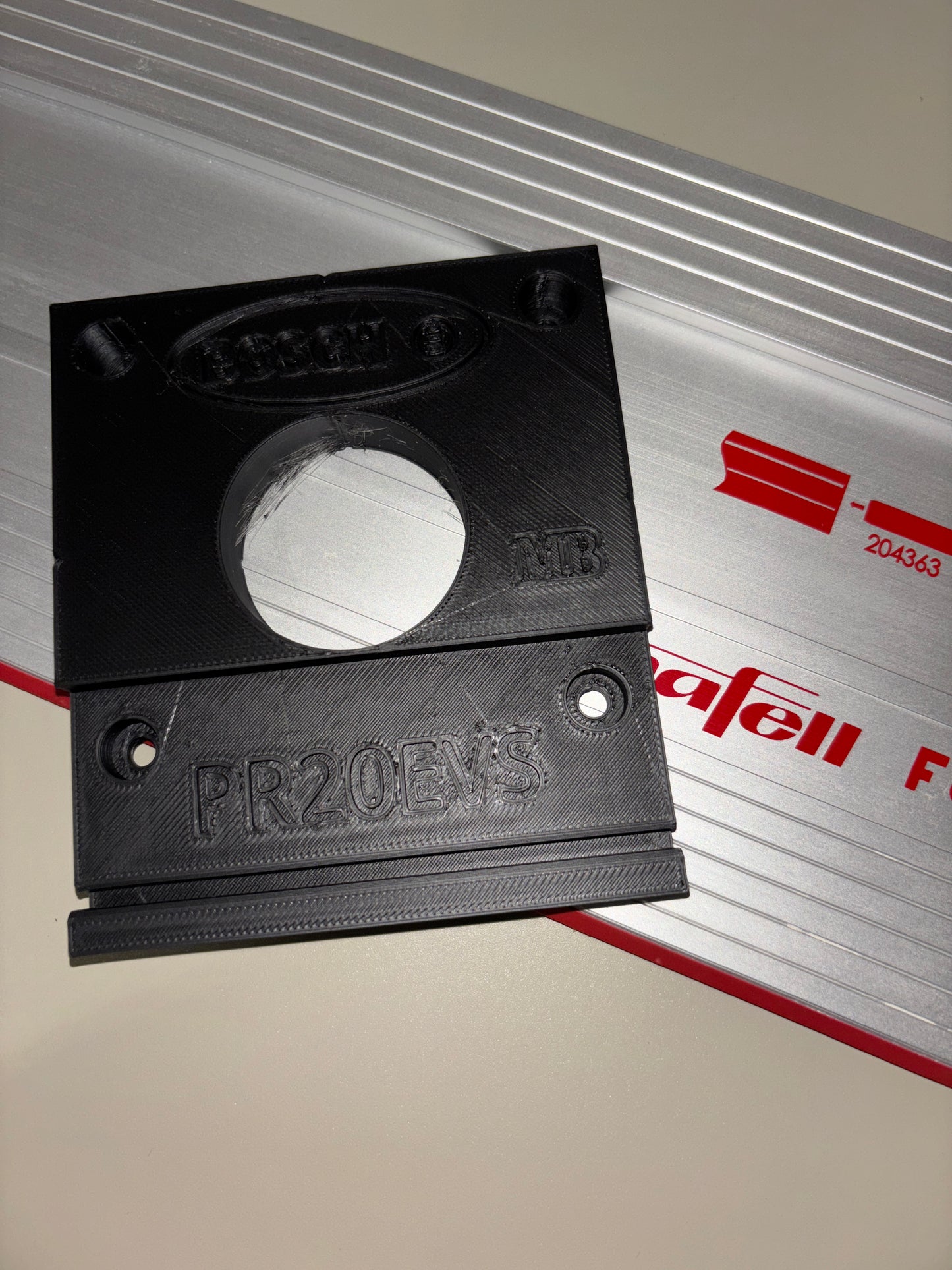 Bosch PR20EVS Trim Router Plunge Base Guide Rail Adapter to Mafell Track / Guide Rail