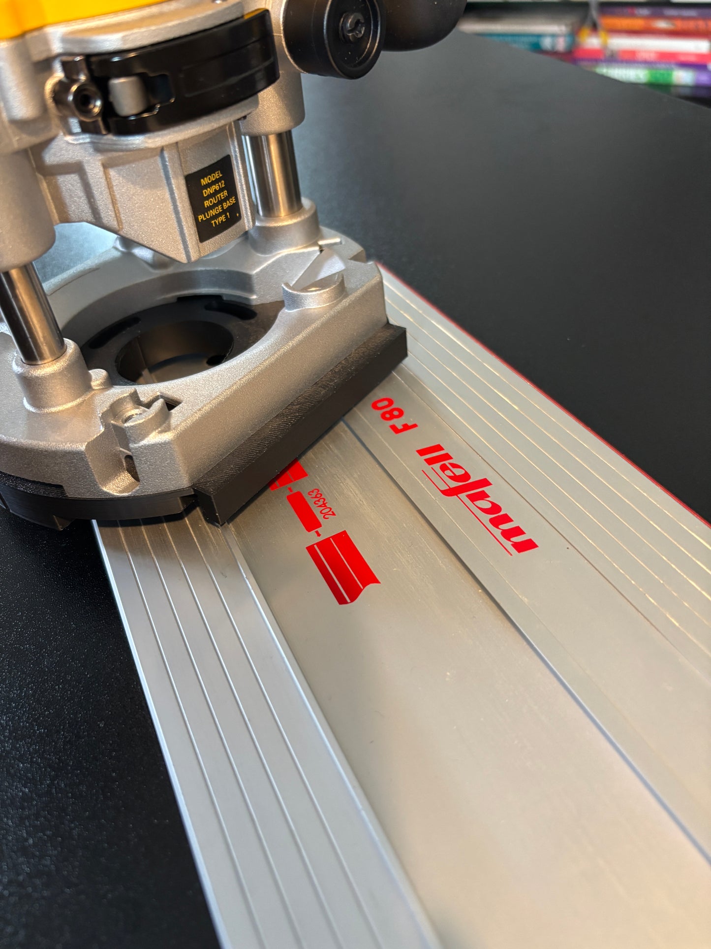 Dewalt DNP612 Router Plunge Base Adaptor for Guide Rail to fit Mafell Guide Track/Rail