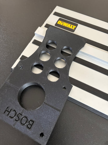 Bosch PR20EVS Trim Router Plunge Base Guide Rail Adapter to Dewalt Track / Guide Rail